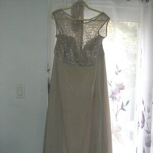 Dessy Collection Vivian Diamond Gown & Scarf